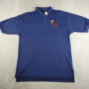 Vintage Disneyland Polo Shirt Men's XL Blue Made‎ In USA 90s Mickey 40 Years NWT